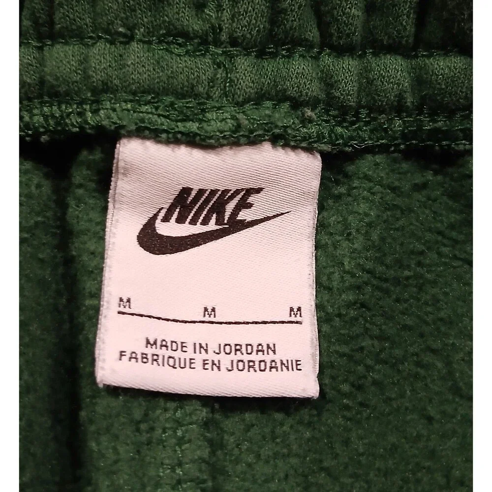 Nike Club Fleece Joggers Womens M Green Sportswear Swoosh Sweatpants